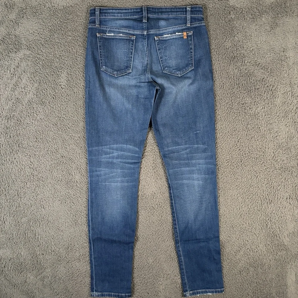 Joes Jeans Womens 28x30 Blue Skinny Stretch Mid-Rise Whiskered Preppy - Picture 2 of 9